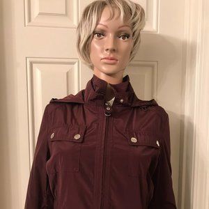 Laundry Burgendy Rain Jacket Size M